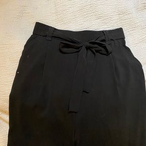 flowy zara pants with ribbon tie